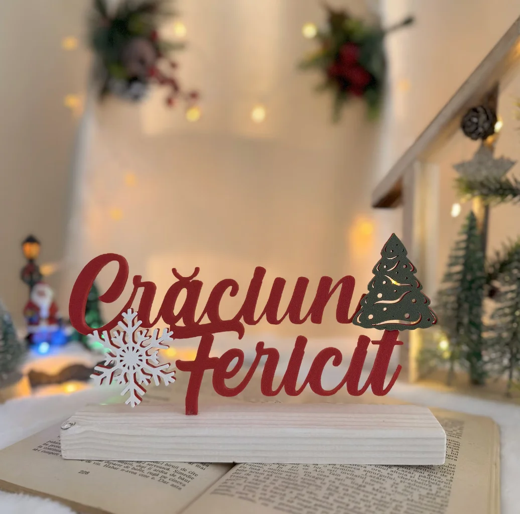 14. Decorațiune “Crăciun Fericit” 