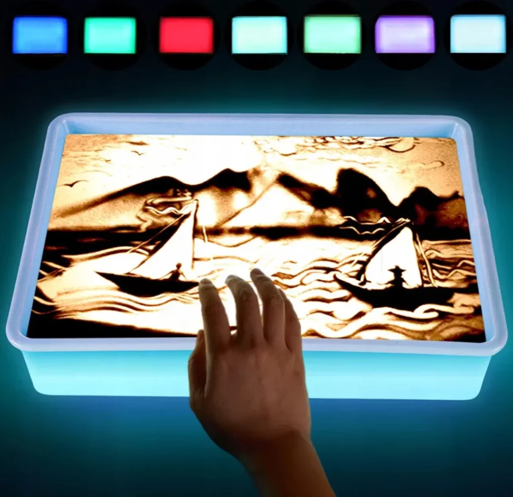 16. Cutie cu Nisip Luminoasă Pentru Pictură 